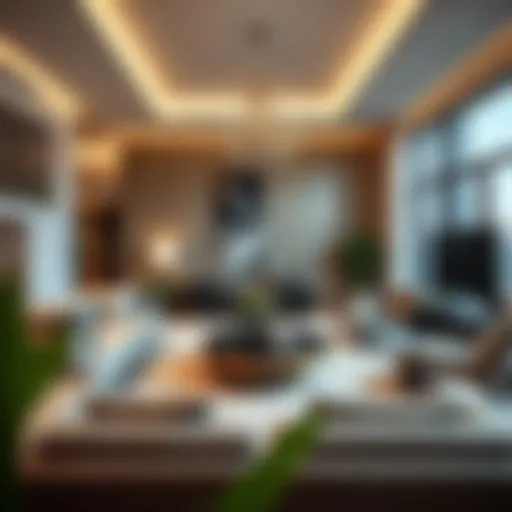 Elegant modern living room showcasing exquisite furniture design