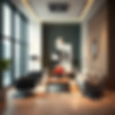 Tailored Office Space Design Stylish office space with tailored furniture integration