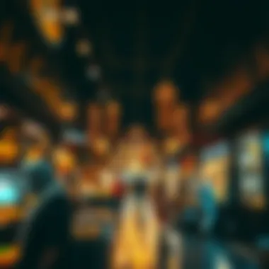Vibrant marketplace filled with gold shops