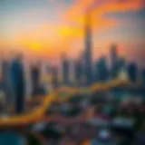 Stunning skyline view of Dubai with a festive atmosphere