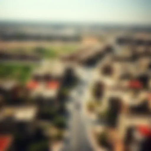 A panoramic view of Ibtown Muradif showcasing residential buildings