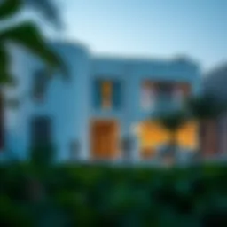 Luxurious villa exterior with modern architecture