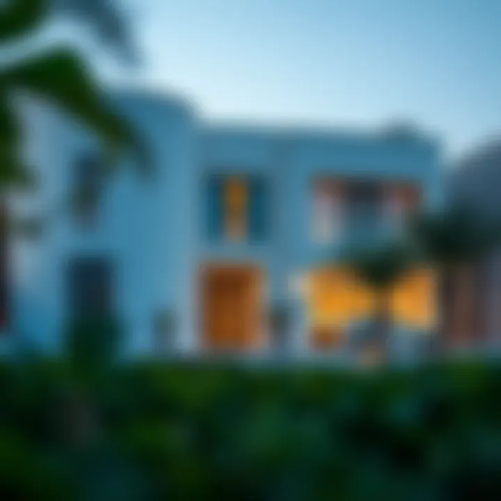 Luxurious villa exterior with modern architecture