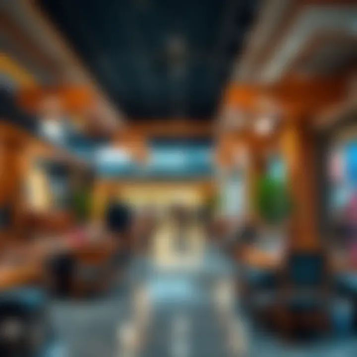 Dining options at Hamriya Shopping Center, featuring various cuisines in an inviting setting