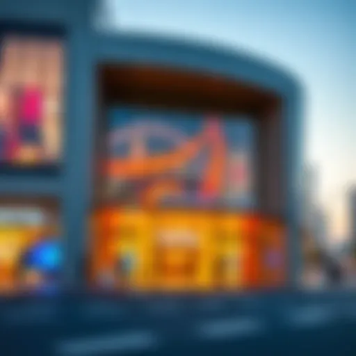 Exterior view of Hamriya Shopping Center showcasing its modern architecture and vibrant entrance