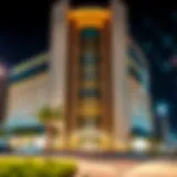 The exterior view of Khaleej Center showcasing modern architecture