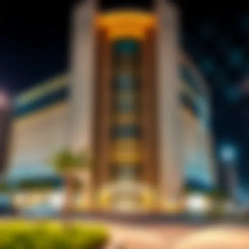The exterior view of Khaleej Center showcasing modern architecture