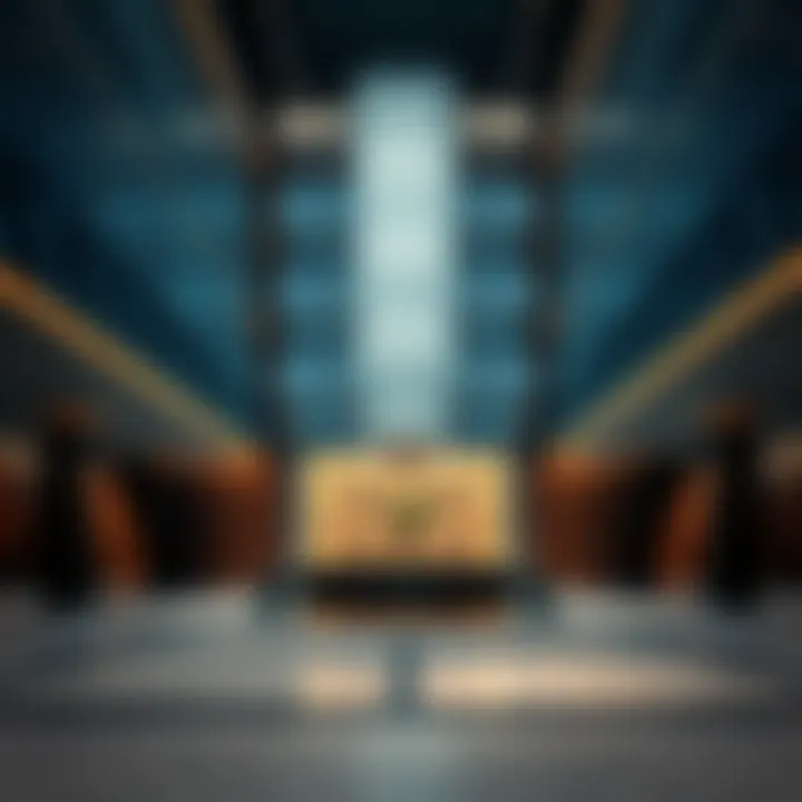 Interior lobby of Khaleej Center highlighting luxury design