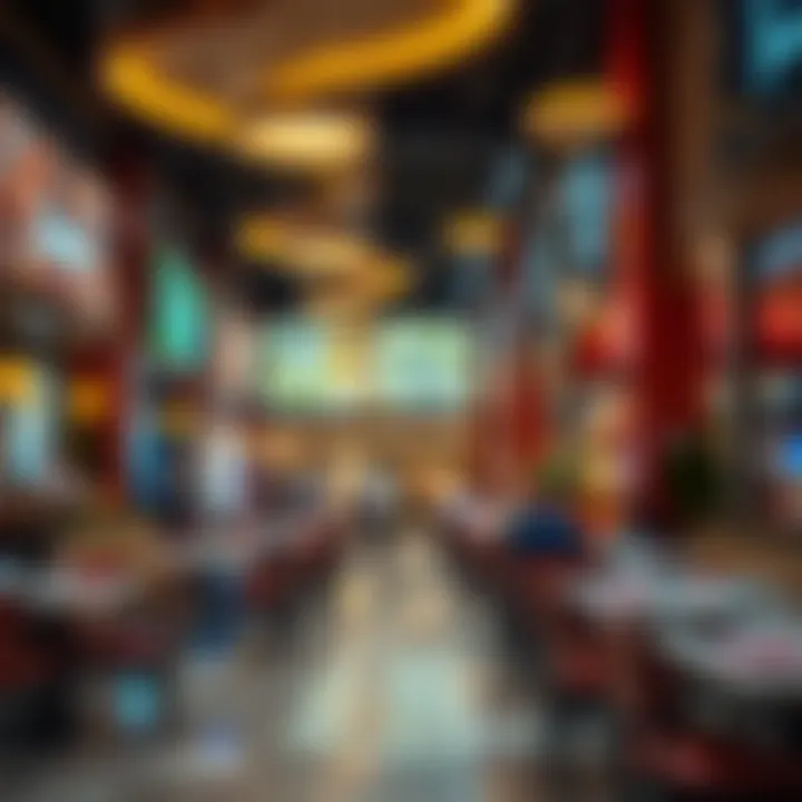 A vibrant dining area showcasing diverse culinary options