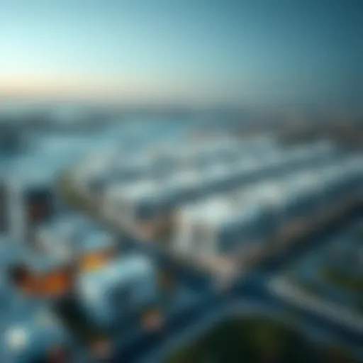Aerial view of Manazel Al Khor showcasing its modern architecture