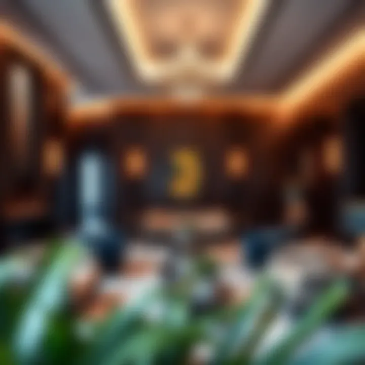 Luxurious interior lounge area within Millennium Executive Tower