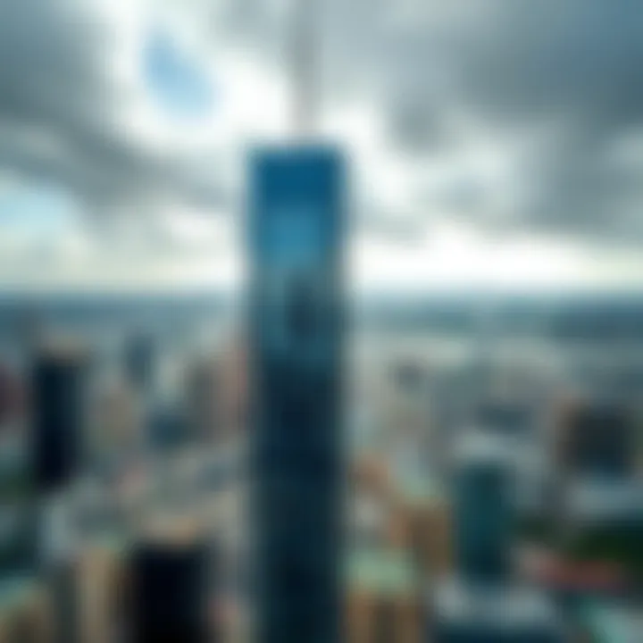 Breathtaking panoramic view from the top of Millennium Executive Tower