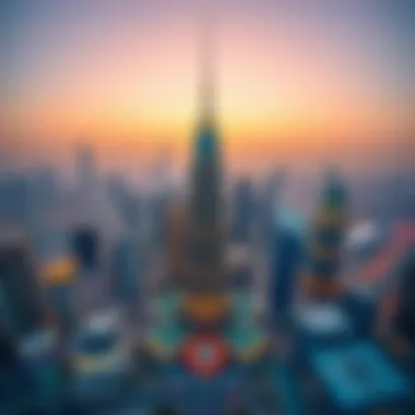 National Towers Mall: A Landmark in Dubai's Skyline Aerial view of National Towers Mall in the Dubai skyline