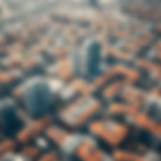 Aerial view of Dubai showcasing diverse property orientations