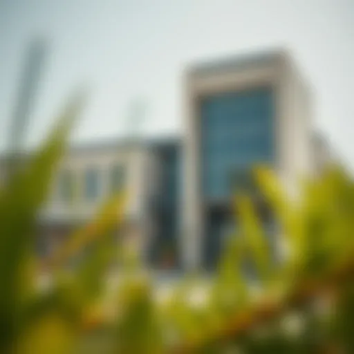 A modern school building in Dubai showcasing architectural design