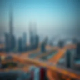 An overview of Dubai's skyline with prominent real estate developments