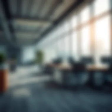 A modern office space where rental agreements are processed