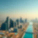 A panoramic view of Abu Dhabi's skyline showcasing real estate development