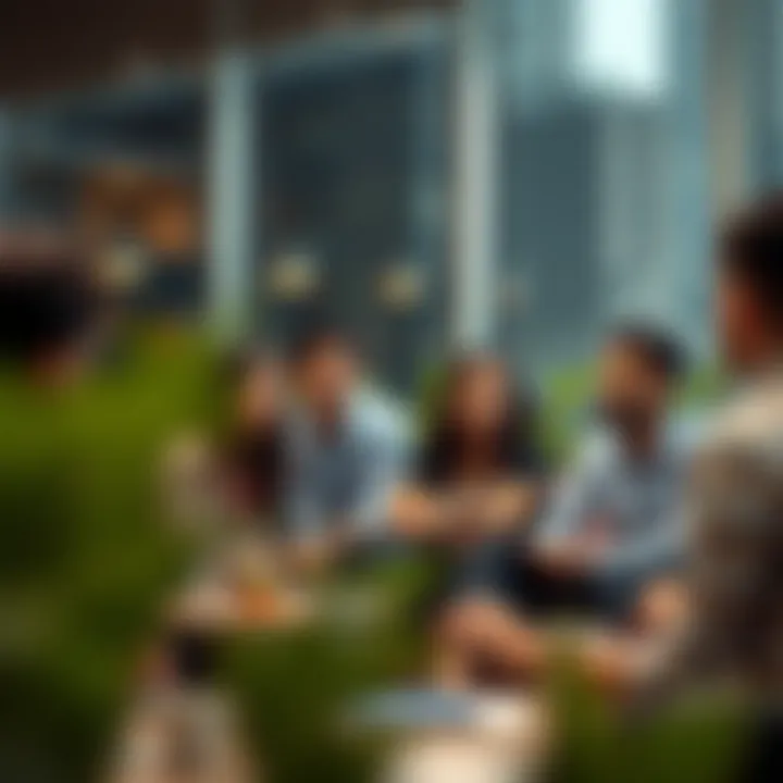 Engaging Discussion on Freelance Opportunities A diverse group engaged in a discussion about freelance opportunities