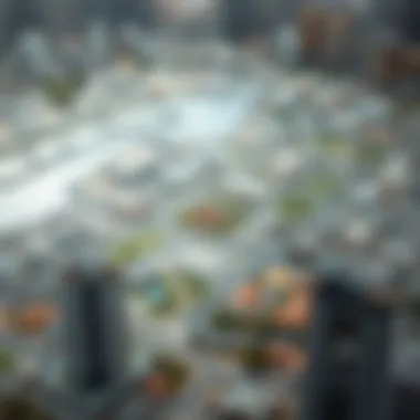 Detailed map of Dubai showcasing different neighborhoods