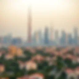 Stunning skyline of Dubai highlighting residential areas