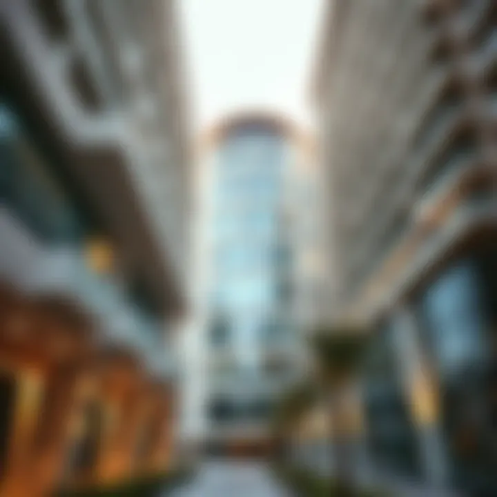 Close-up of modern architecture in Dubai