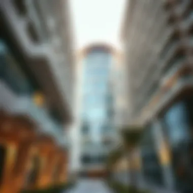 Elegant Modern Architecture in Dubai Close-up of modern architecture in Dubai