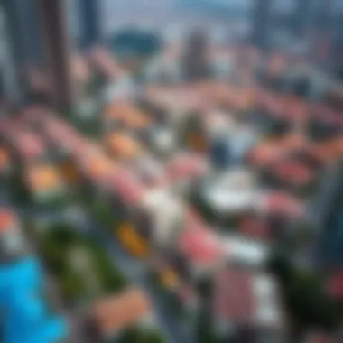 Aerial Perspective of a Vibrant Dubai Community Aerial view of a thriving Dubai neighborhood