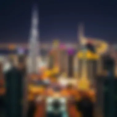 Dubai's Iconic Skyline and Luxury Real Estate Stunning skyline of Dubai showcasing luxury properties