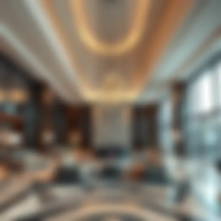 Chic Modern Hotel Lobby Modern hotel lobby showcasing contemporary design