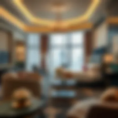 Opulent Hotel Room Experience Stylish hotel room with exquisite furnishings