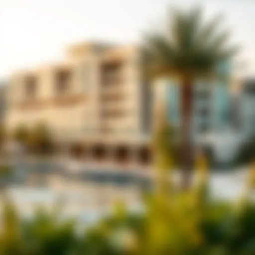 Architectural Elegance in Riverland A panoramic view of Riverland showcasing its architectural beauty