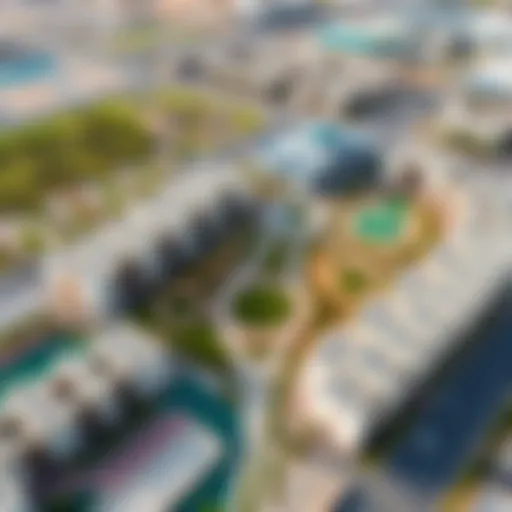 Aerial Perspective of Shabiya 11 Aerial view of Shabiya 11 showcasing its urban layout and green spaces