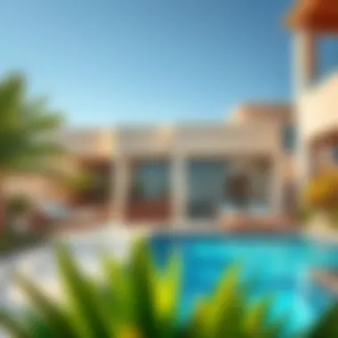 Relaxing Backyard Oasis at Sunshine Villa Beautiful backyard oasis featuring a pool and landscaped garden.