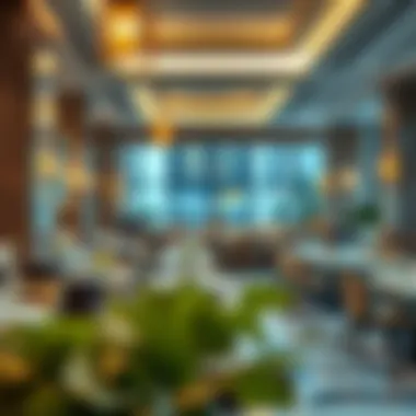 Dining Area Showcasing Diverse Cuisine Dining area showcasing diverse cuisine