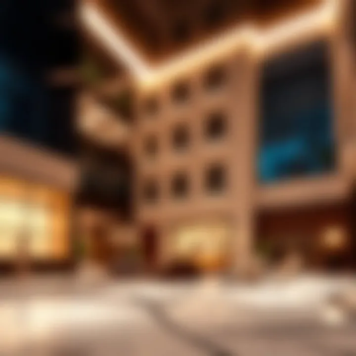 Hotel lobby design featuring modern architecture