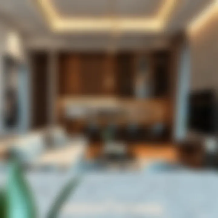 Stylish studio apartment interior design in Bur Dubai