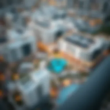 Surrounding Neighborhood of Viceroy Dubai Bird's eye view of the surrounding neighborhood emphasizing the location