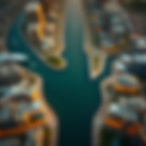 Aerial view of the Water Canal showcasing its intricate design
