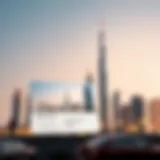 Elegant broker card design showcasing Dubai skyline