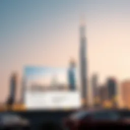 Elegant broker card design showcasing Dubai skyline