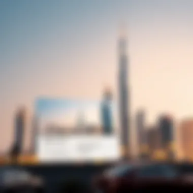 Elegant broker card design showcasing Dubai skyline
