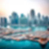 A stunning skyline view of Dubai Creek Harbour showcasing modern architecture