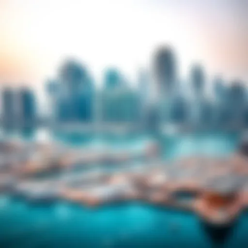 A stunning skyline view of Dubai Creek Harbour showcasing modern architecture