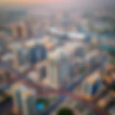 Aerial view of a popular real estate development in Dubai