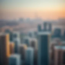 Overview of Dubai's skyline with residential buildings