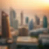 Aerial view of Dubai showcasing Nahkeel's iconic developments