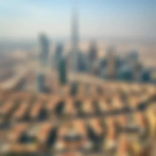 Aerial view of Dubai's skyline with residential areas