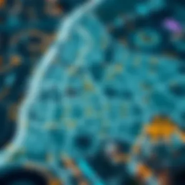 Map highlighting key neighborhoods for rental investments