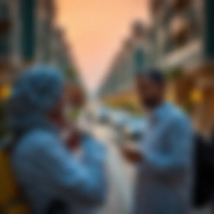 Investors examining real estate opportunities in Shees Wadi.